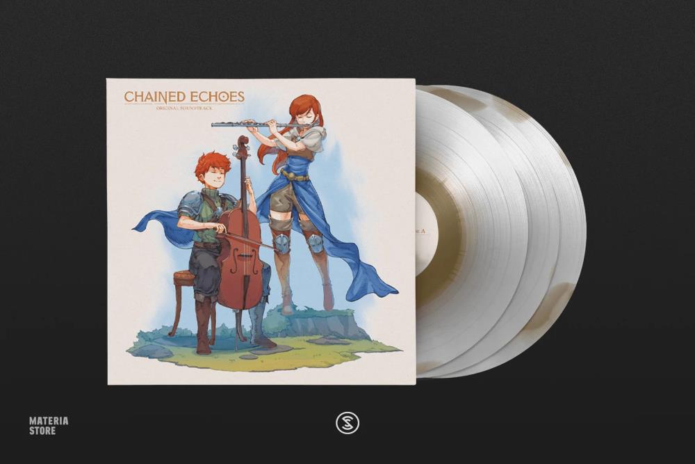Chained Echoes Original Game Soundtrack Vinyl 3XLP (Exclusive Gold-and-White Ink Spot) Gallery Image 3
