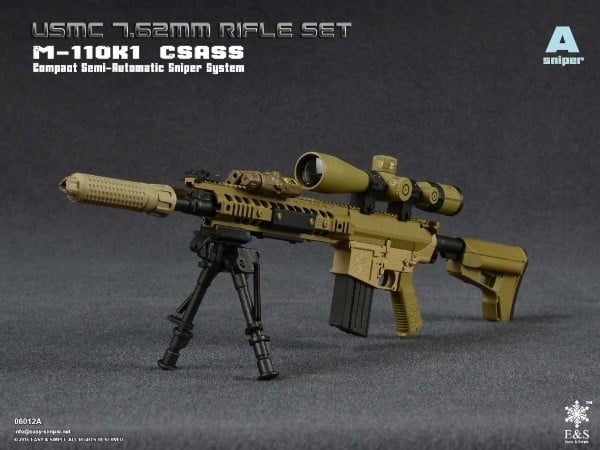1/6 Scale USMC 7.62mm M110-K1 CSASS Sniper Rifle