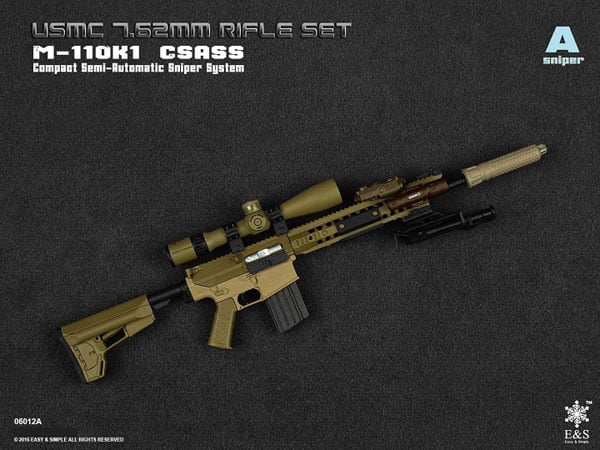 1/6 Scale USMC 7.62mm M110-K1 CSASS Sniper Rifle