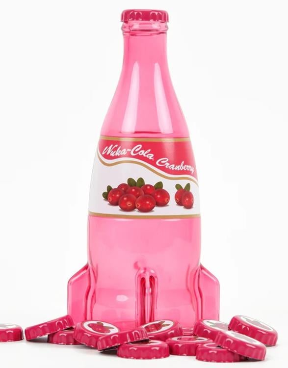 Fallout Nuka-Cola Cranberry Glass Bottle with Collectible Caps Gallery Image 4