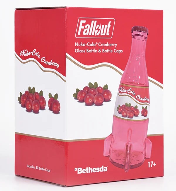 Fallout Nuka-Cola Cranberry Glass Bottle with Collectible Caps Gallery Image 10
