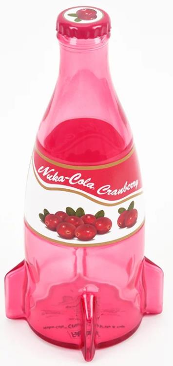 Fallout Nuka-Cola Cranberry Glass Bottle with Collectible Caps Gallery Image 8