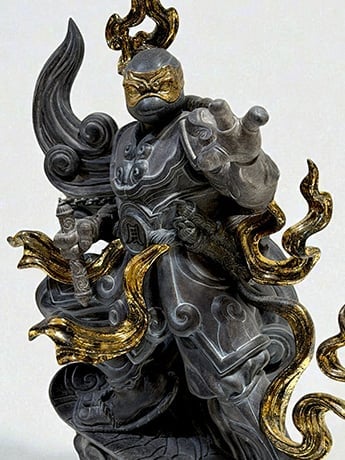 Teenage Mutant Ninja Turtles x Tik Ka From East "Furinkazan" Mikey (Black & Gold Edition) Limited Edition Statue Gallery Image 2