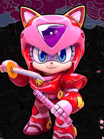 Samurai Pizza Cats Sofubi Addict Series Pururun (2D Color Special