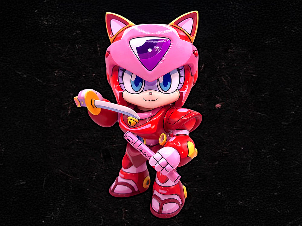 Samurai Pizza Cats Sofubi Addict Series Pururun (2D Color Special
