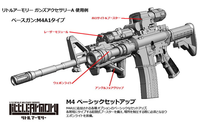 Little Armory LD022 Guns Accessory A2 (FDE Color Ver.) 1/12 Scale Accessory Set Gallery Image 5