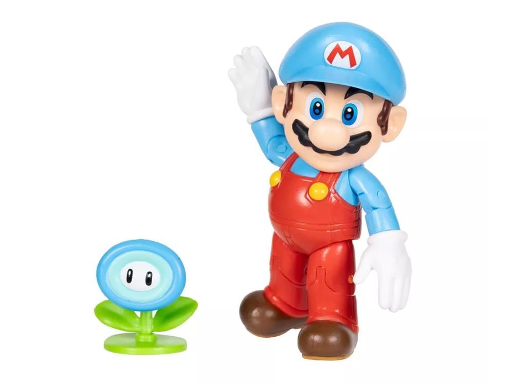 World of Nintendo Ice Mario with Ice Flower 4-Inch Scale Action Figure Gallery Image 1