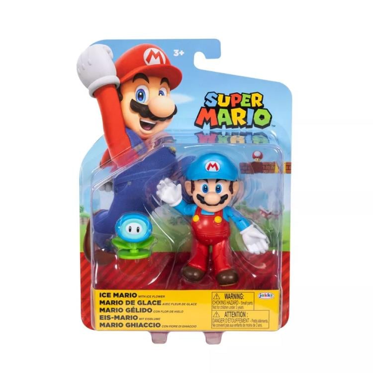 World of Nintendo Ice Mario with Ice Flower 4-Inch Scale Action Figure Gallery Image 6
