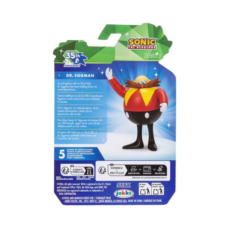 Sonic the Hedgehog 35th Anniversary Classic Eggman 2.5-Inch Scale Action Figure Gallery Image 4