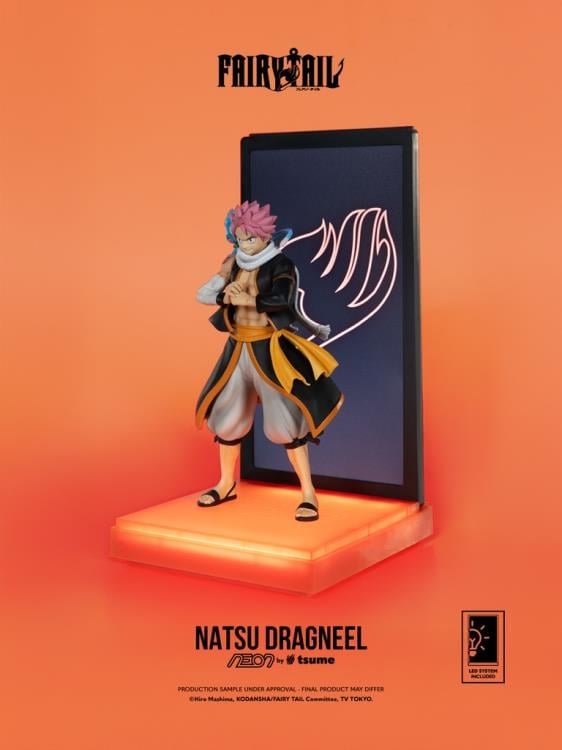 Fairy Tail NEON Natsu Dragneel Lighted Display Figure