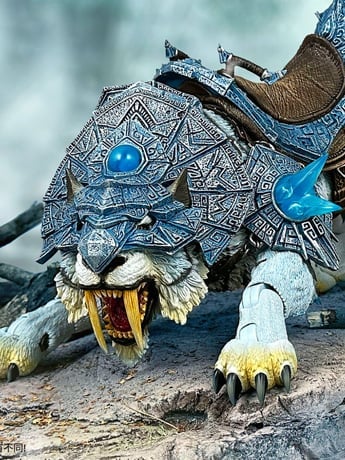 Beast Series Maya Temple Frost Claw White Tiger (Deluxe Ver.) 1/12 Scale Action Figure Gallery Image 2