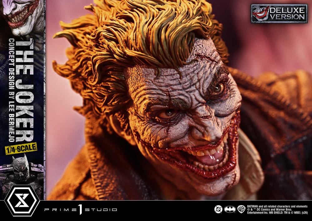DC Comics Ultimate Premium Masterline The Joker (Concept Design by Lee Bermejo) (Deluxe Bonus Ver.) 1/4 Scale Limited Edition Statue Gallery Image 17