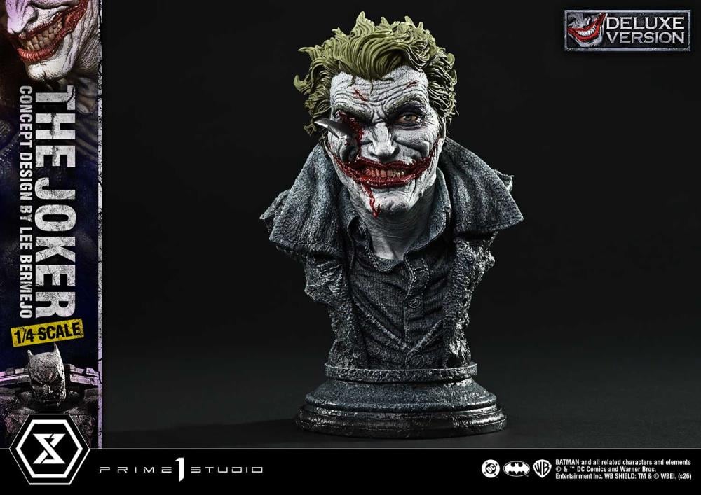 DC Comics Ultimate Premium Masterline The Joker (Concept Design by Lee Bermejo) (Deluxe Bonus Ver.) 1/4 Scale Limited Edition Statue Gallery Image 26