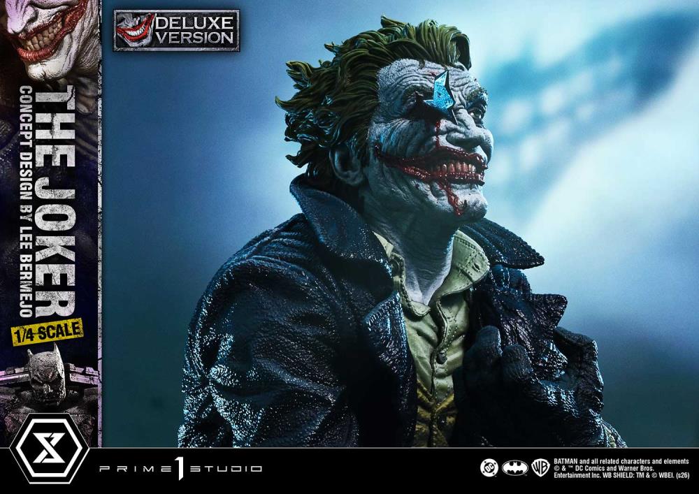 DC Comics Ultimate Premium Masterline The Joker (Concept Design by Lee Bermejo) (Deluxe Bonus Ver.) 1/4 Scale Limited Edition Statue Gallery Image 7