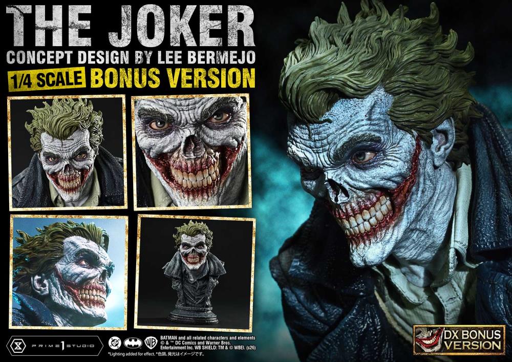 DC Comics Ultimate Premium Masterline The Joker (Concept Design by Lee Bermejo) (Deluxe Bonus Ver.) 1/4 Scale Limited Edition Statue Gallery Image 5