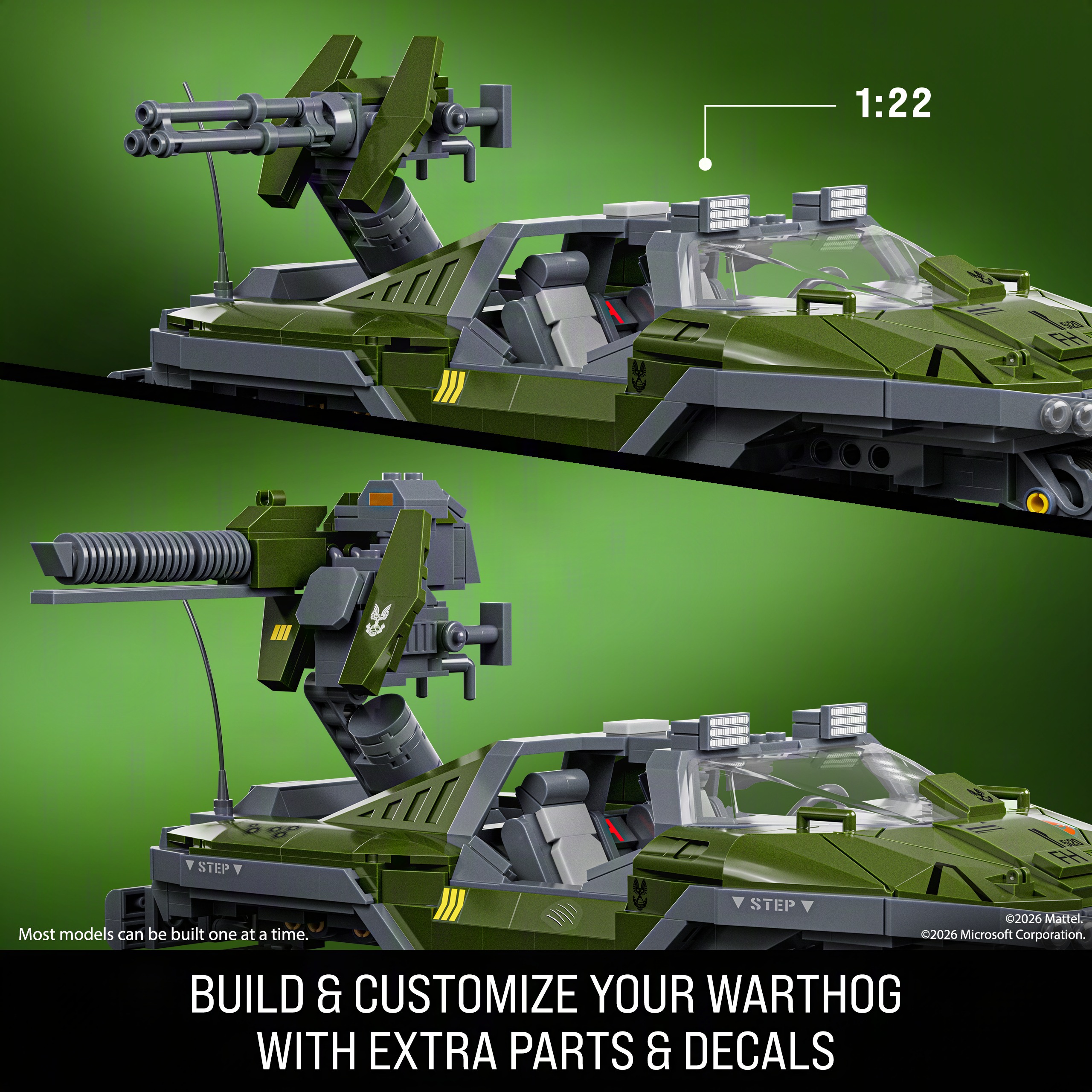 Halo 25th Anniversary Hot Wheels Brick Shop UNSC M12 Warthog Building Set Gallery Image 5