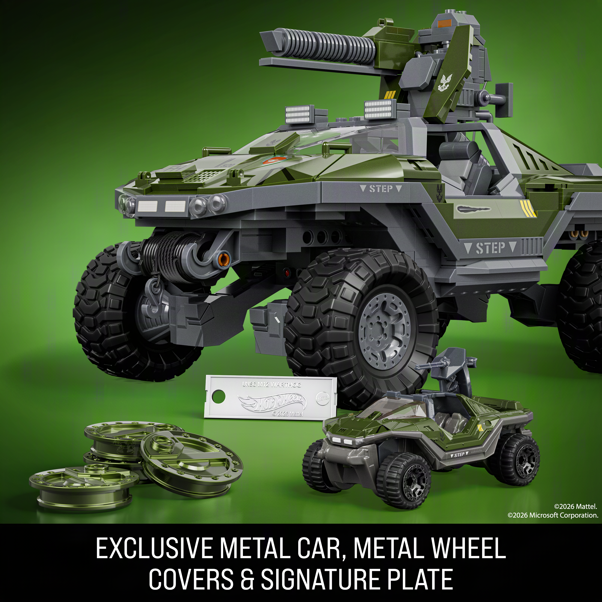 Halo 25th Anniversary Hot Wheels Brick Shop UNSC M12 Warthog Building Set Gallery Image 4