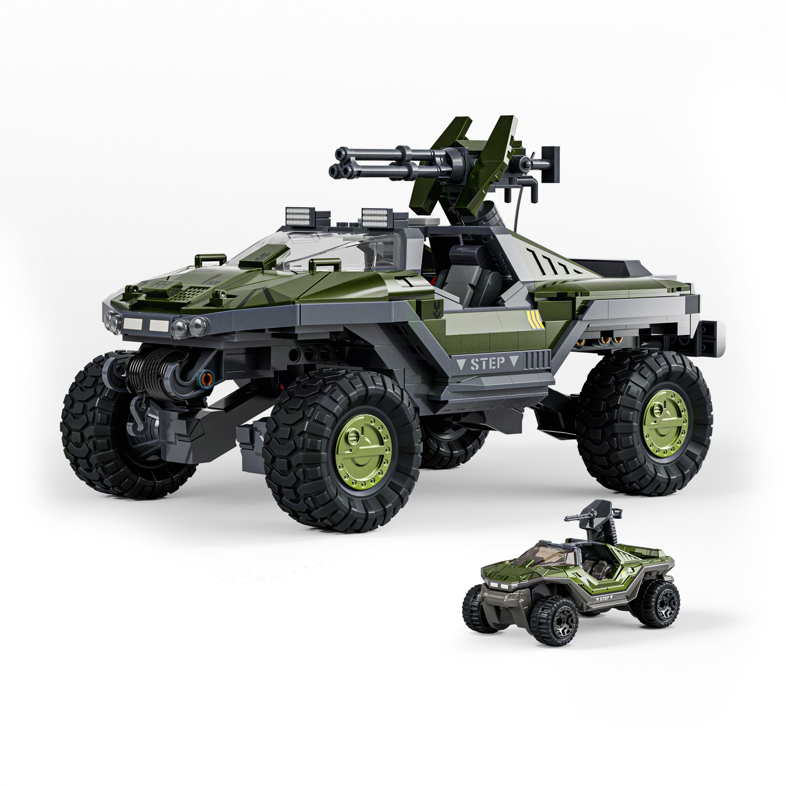 Halo 25th Anniversary Hot Wheels Brick Shop UNSC M12 Warthog Building Set Gallery Image 7