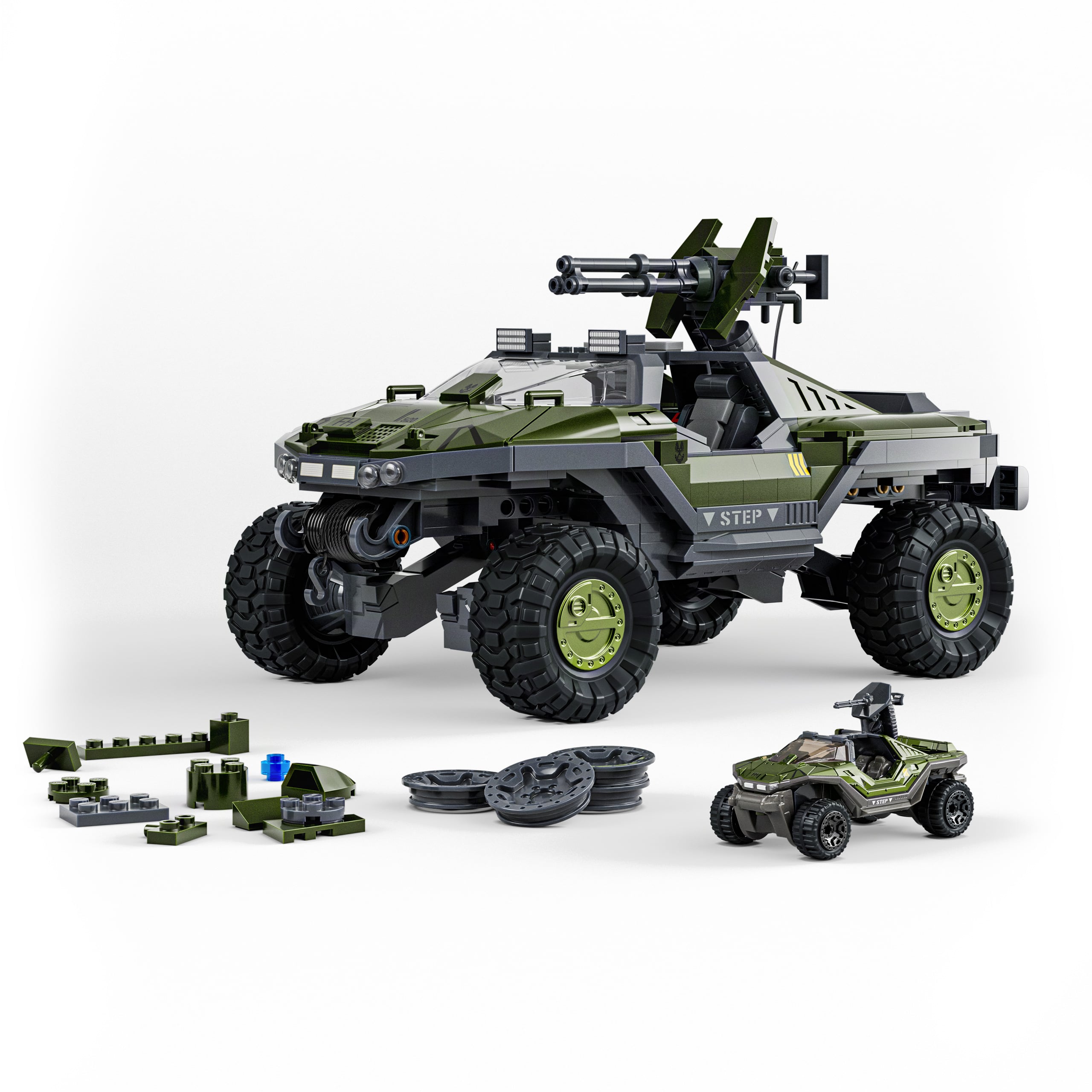 Halo 25th Anniversary Hot Wheels Brick Shop UNSC M12 Warthog Building Set Gallery Image 8