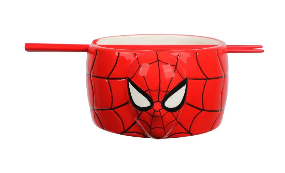 Marvel Classic Spider-Man Sculpted Ceramic Ramen Bowl with Chopsticks Gallery Image 5