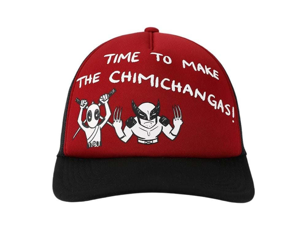 Deadpool & Wolverine Time to Make the Chimichangas! Trucker Hat Gallery Image 3