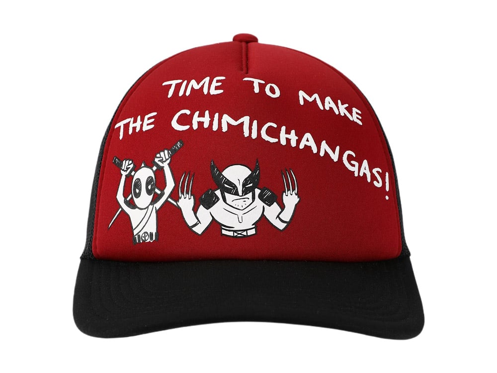 Deadpool & Wolverine Time to Make the Chimichangas! Trucker Hat Gallery Image 1