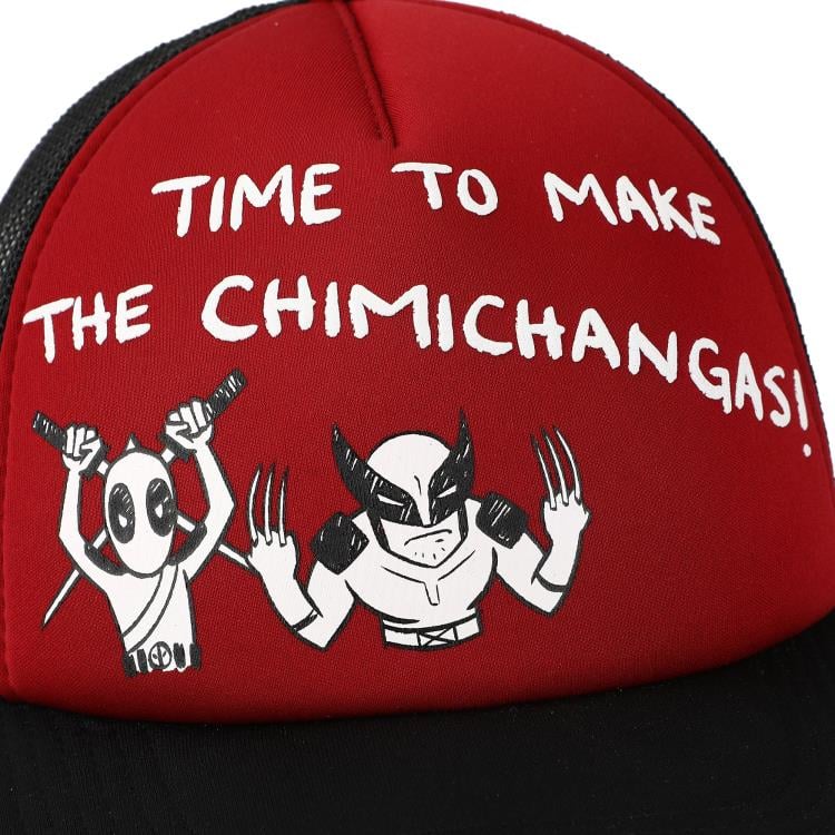 Deadpool & Wolverine Time to Make the Chimichangas! Trucker Hat Gallery Image 7