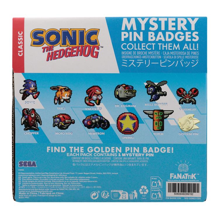 Sonic the Hedgehog Box of 12 Random Pin Badges