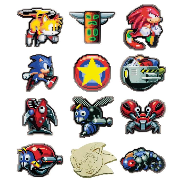 Sonic the Hedgehog Box of 12 Random Pin Badges