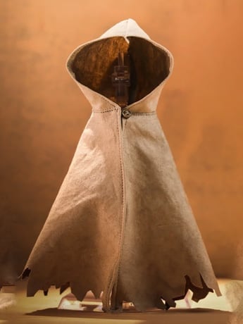 Distressed Hooded Cape (Medium Desert Color Ver.) 1/10 Scale Accessory Gallery Image 2