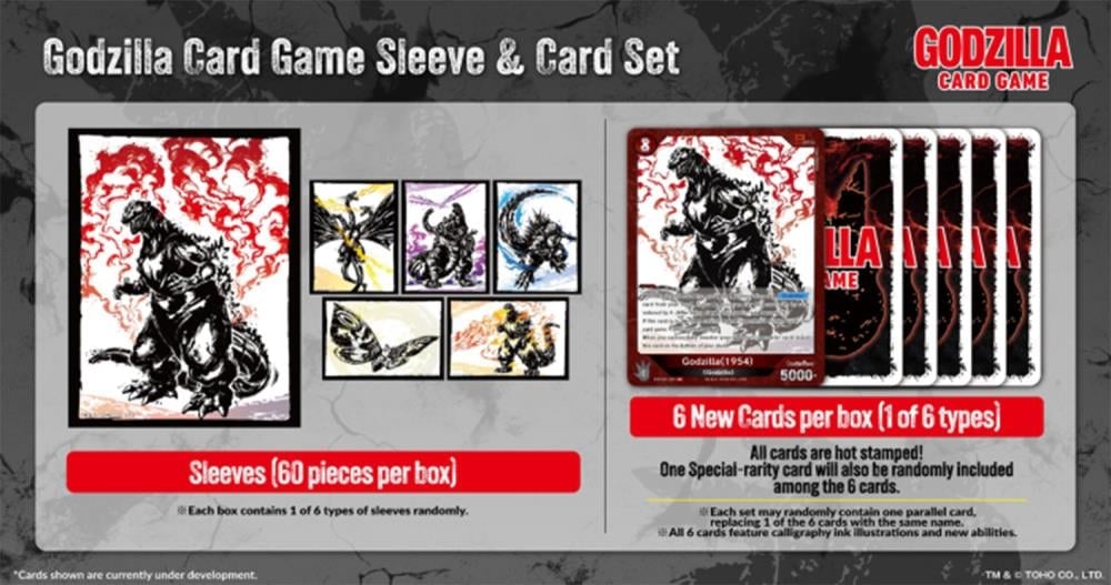Godzilla Card Game Ink-Brushed Monster Rampage Random Sleeve and Card Set
