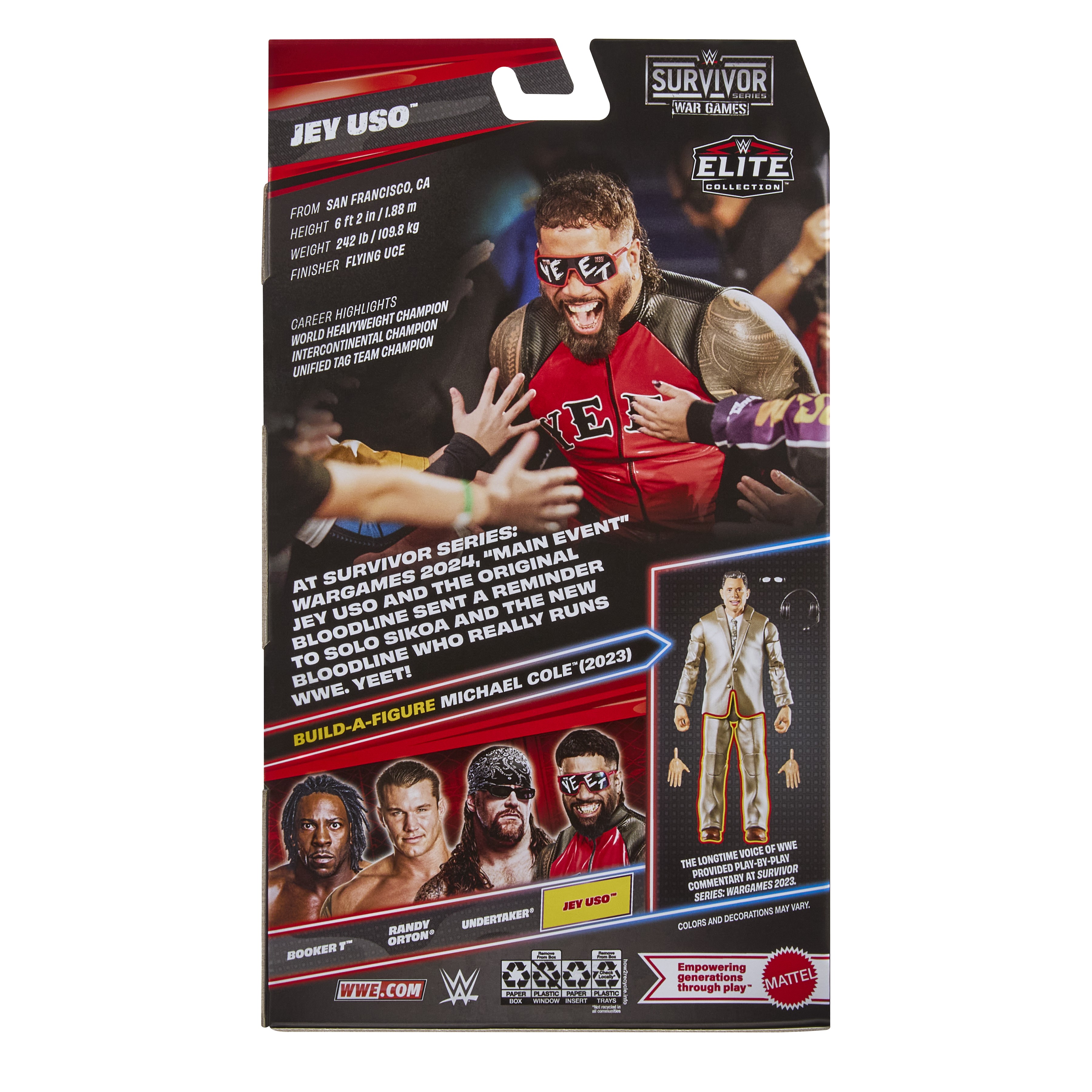 WWE Survivor Series Elite Collection Jey Uso (Michael Cole BAF) Gallery Image 9