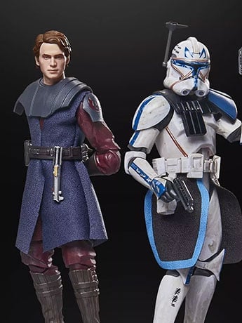 Star Wars: The Black Series Clones of the Republic Anakin Skywalker & Clone Captain Rex Action Figure Two-Pack Gallery Image 2