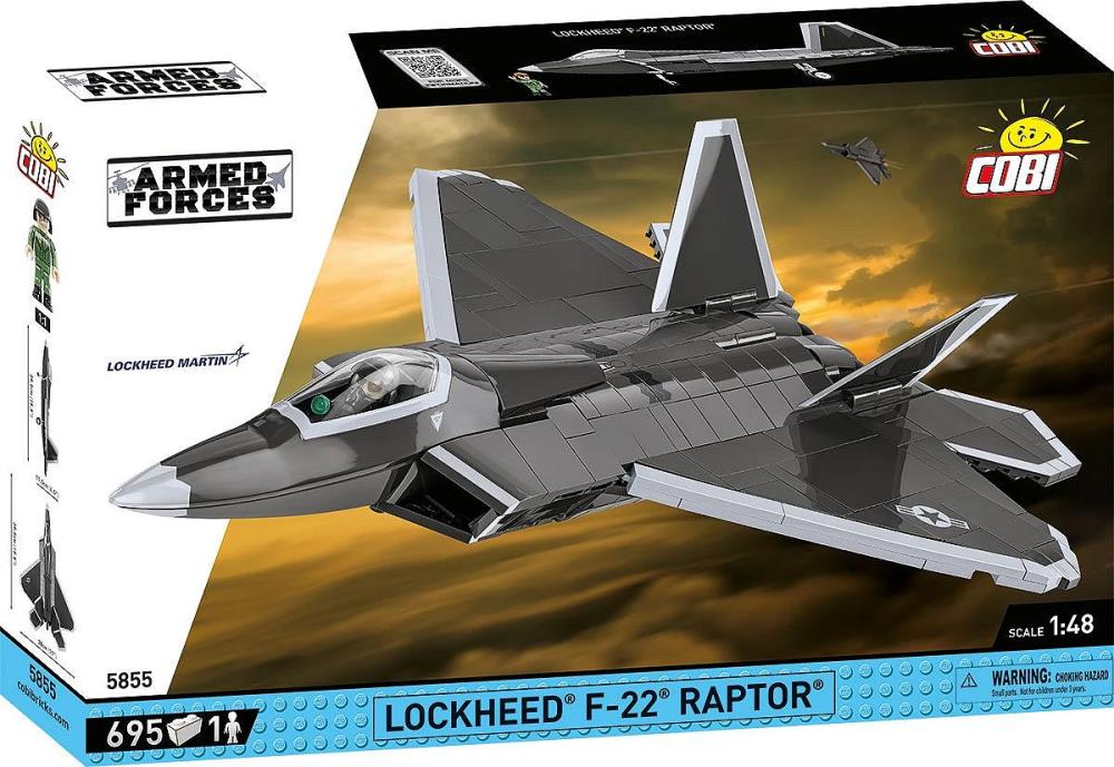 Armed Forces Lockheed F-22 Raptor 1/48 Scale Building Block Set