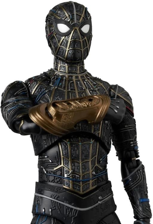 Spider-Man: No Way Home MAFEX No.308 Spider-Man (Black and Gold Suit Ver.) Action Figure Gallery Image 10