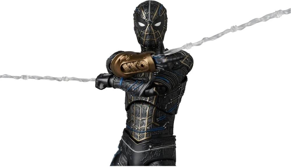 Spider-Man: No Way Home MAFEX No.308 Spider-Man (Black and Gold Suit Ver.) Action Figure Gallery Image 8