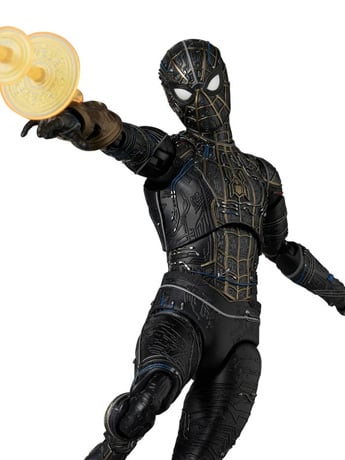 Spider-Man: No Way Home MAFEX No.308 Spider-Man (Black and Gold Suit Ver.) Action Figure Gallery Image 2