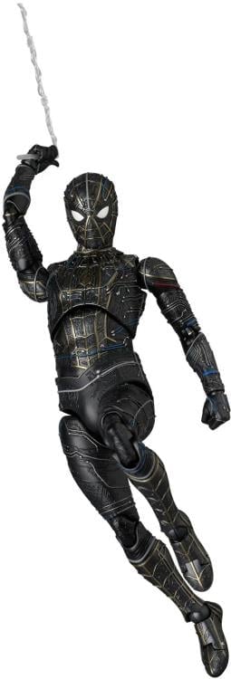 Spider-Man: No Way Home MAFEX No.308 Spider-Man (Black and Gold Suit Ver.) Action Figure Gallery Image 7