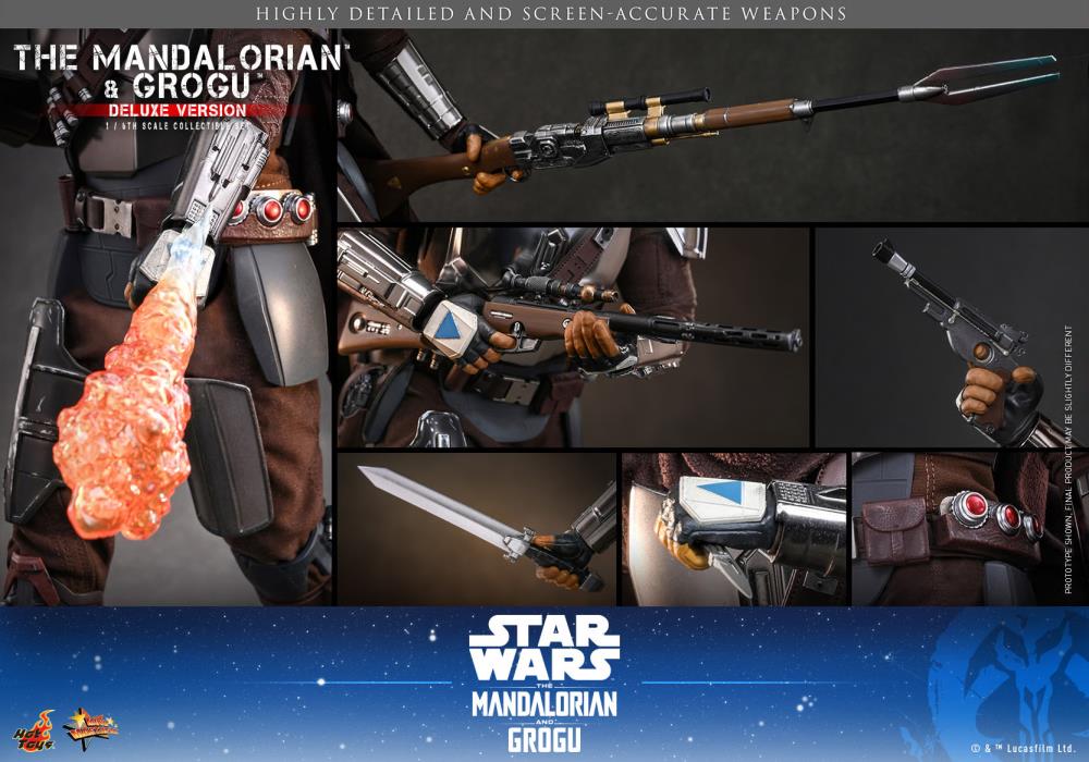 Star Wars: The Mandalorian and Grogu MMS872 The Mandalorian and Grogu (Deluxe Ver.) 1/6th Scale Collectible Figure Set Gallery Image 26