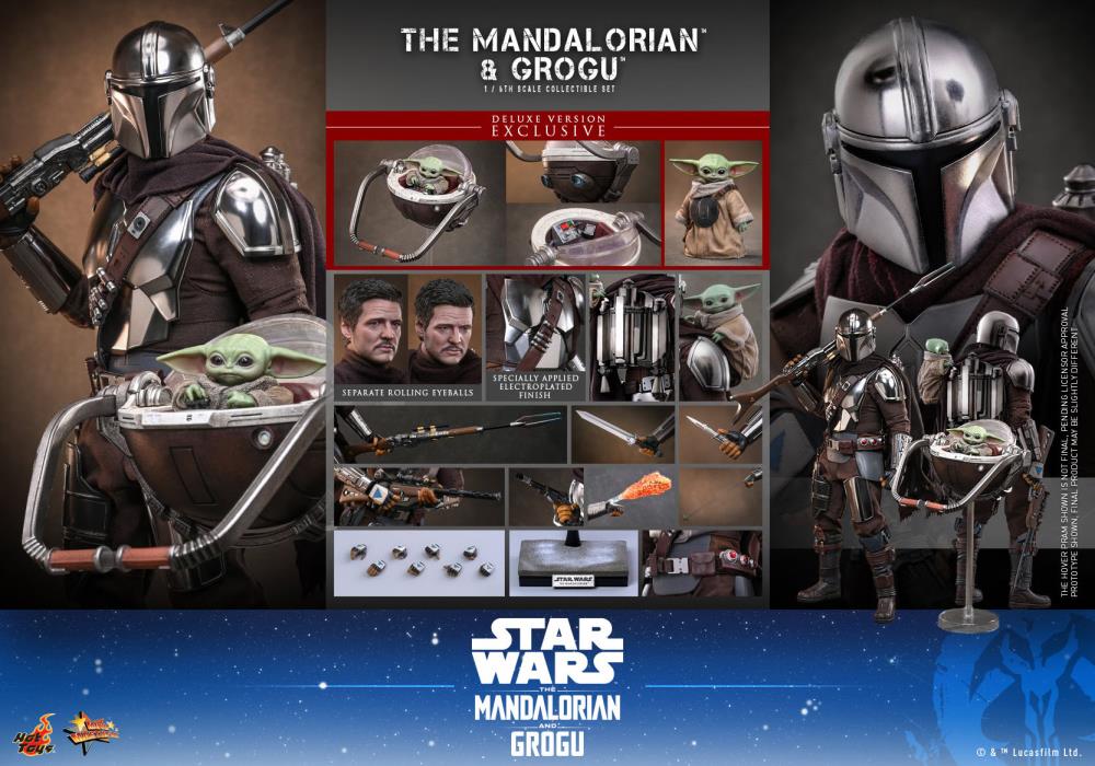 Star Wars: The Mandalorian and Grogu MMS872 The Mandalorian and Grogu (Deluxe Ver.) 1/6th Scale Collectible Figure Set Gallery Image 29