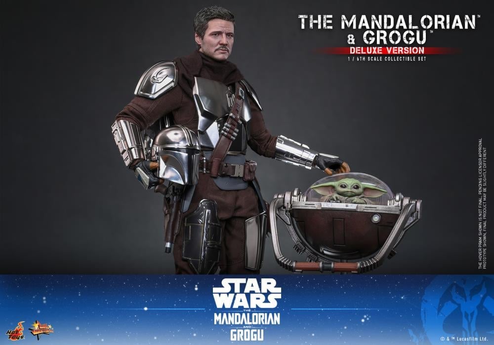 Star Wars: The Mandalorian and Grogu MMS872 The Mandalorian and Grogu (Deluxe Ver.) 1/6th Scale Collectible Figure Set Gallery Image 7