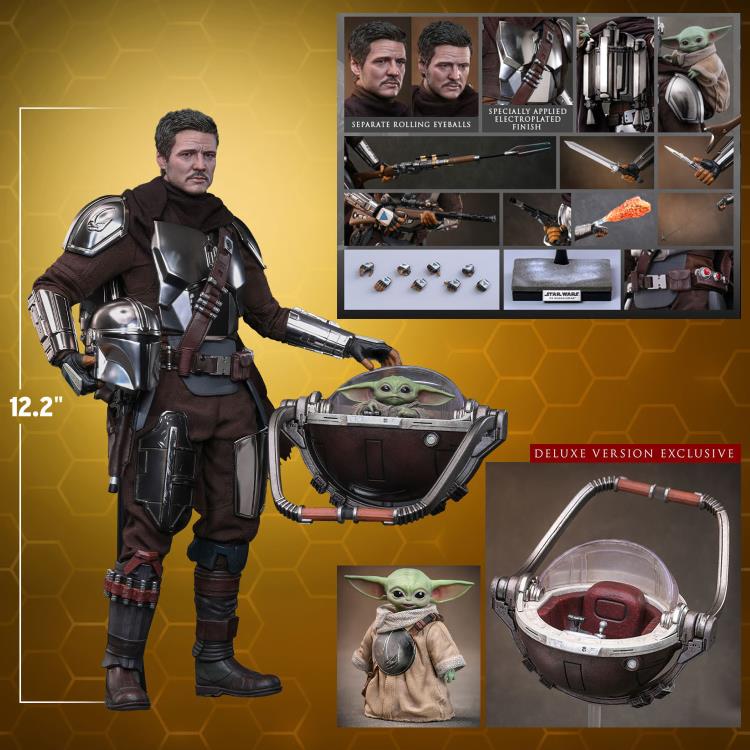 Star Wars: The Mandalorian and Grogu MMS872 The Mandalorian and Grogu (Deluxe Ver.) 1/6th Scale Collectible Figure Set Gallery Image 28