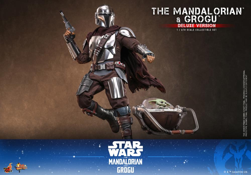Star Wars: The Mandalorian and Grogu MMS872 The Mandalorian and Grogu (Deluxe Ver.) 1/6th Scale Collectible Figure Set Gallery Image 8