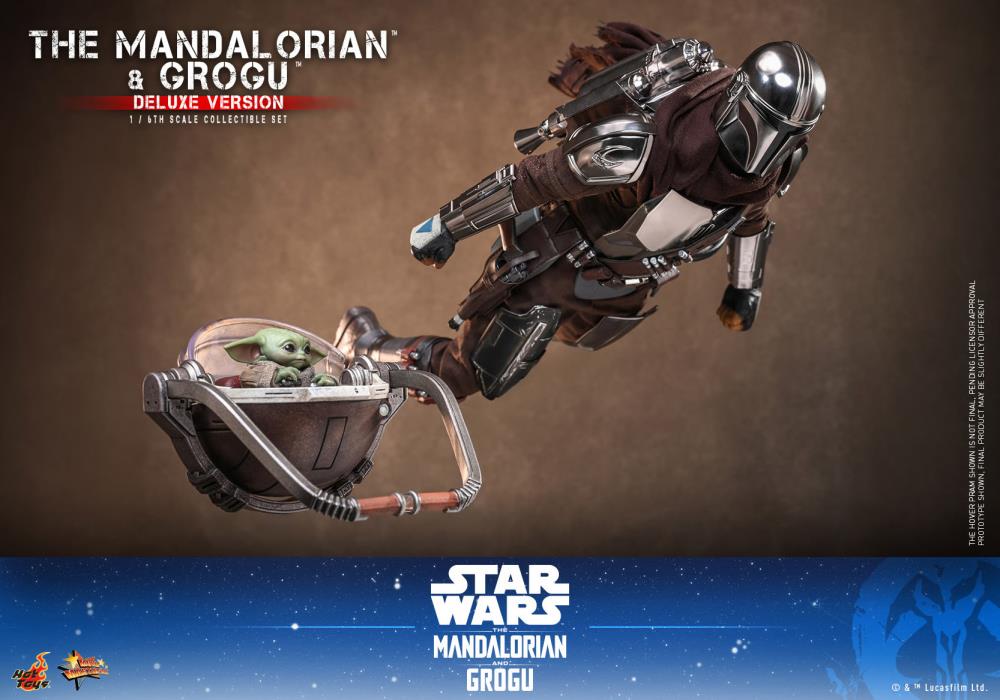 Star Wars: The Mandalorian and Grogu MMS872 The Mandalorian and Grogu (Deluxe Ver.) 1/6th Scale Collectible Figure Set Gallery Image 9