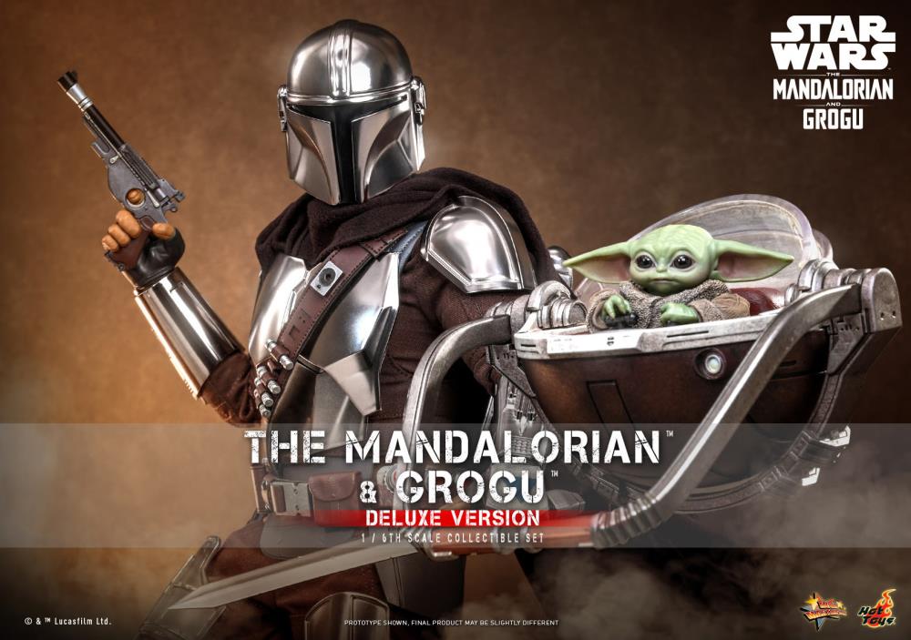 Star Wars: The Mandalorian and Grogu MMS872 The Mandalorian and Grogu (Deluxe Ver.) 1/6th Scale Collectible Figure Set Gallery Image 3
