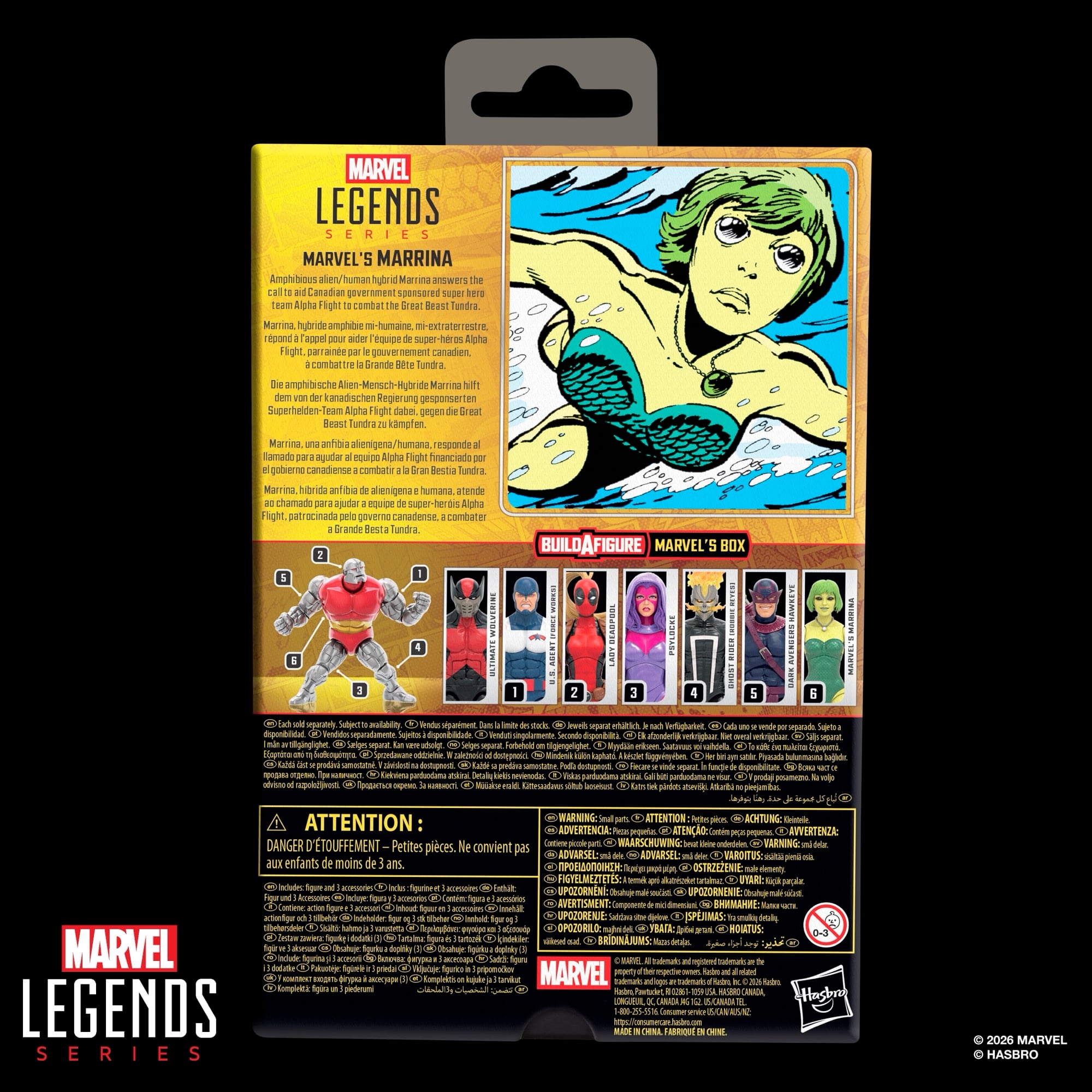 Alpha Flight Marvel Legends Marrina Action Figure (Marvel's Box BAF) Gallery Image 13