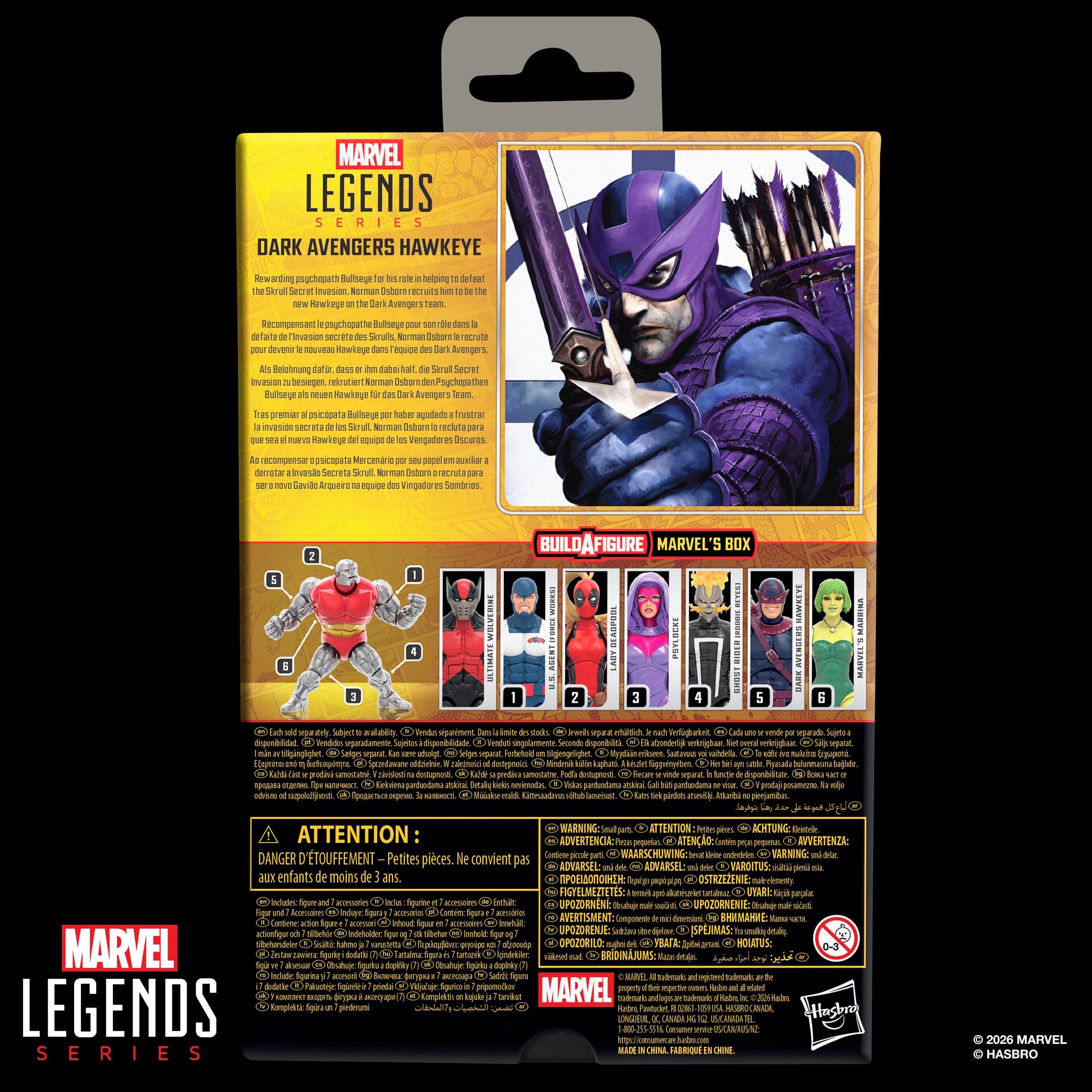 Dark Avengers Marvel Legends Dark Avengers Hawkeye Action Figure (Marvel's Box BAF) Gallery Image 13