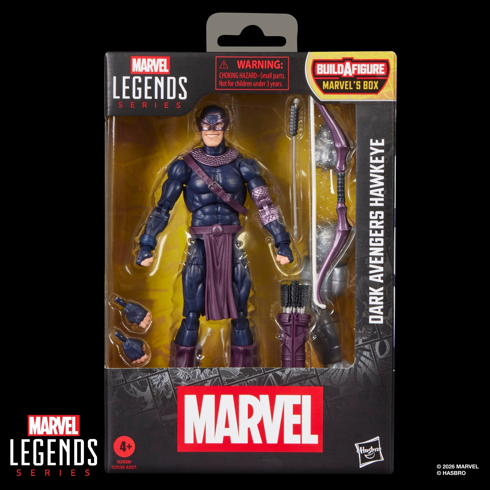 Dark Avengers Marvel Legends Dark Avengers Hawkeye Action Figure (Marvel's Box BAF) Gallery Image 11