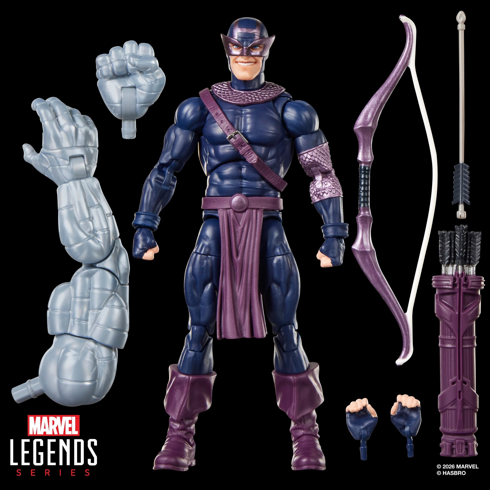 Dark Avengers Marvel Legends Dark Avengers Hawkeye Action Figure (Marvel's Box BAF) Gallery Image 9