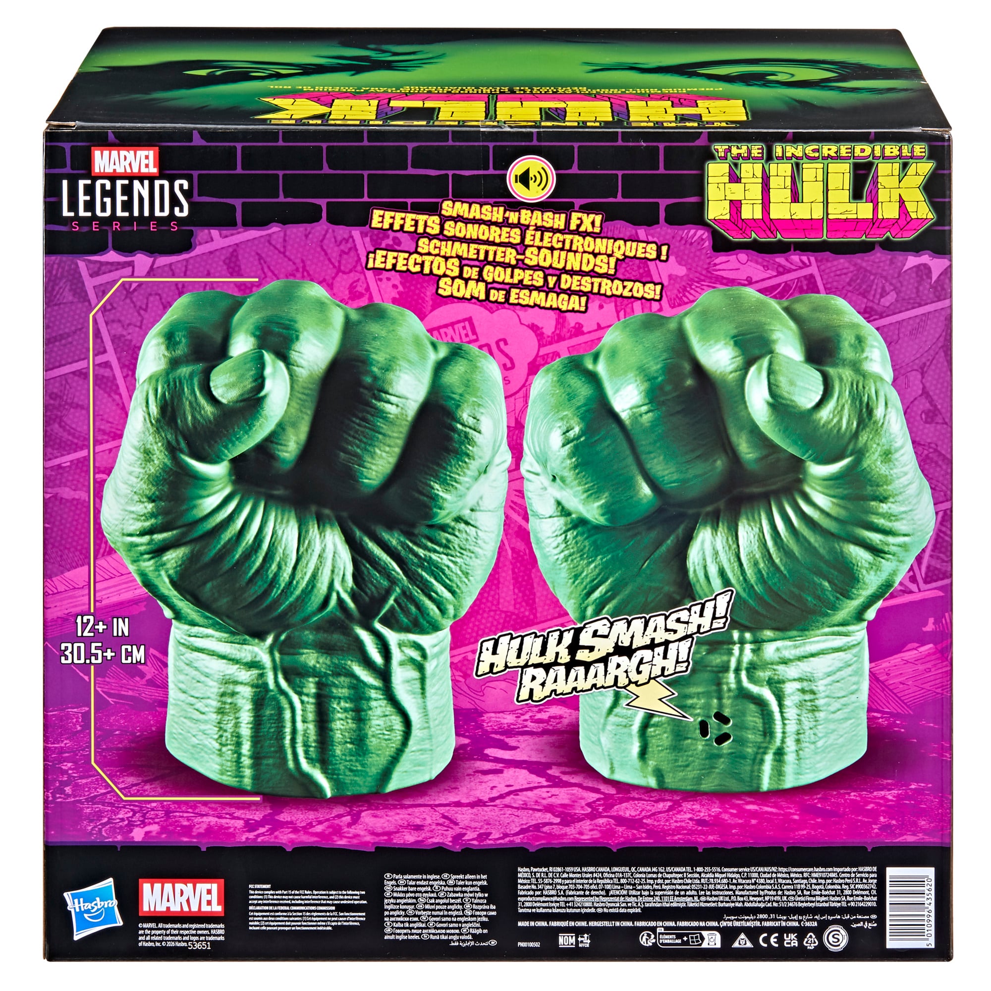 The Incredible Hulk Marvel Legends 1:1 Scale Electronic Hulk Hands